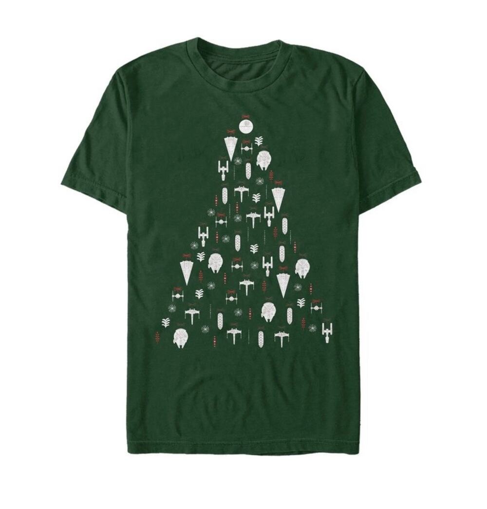 Star Wars Christmas Galactic Ornaments tree tee T-Shirt Dark Green